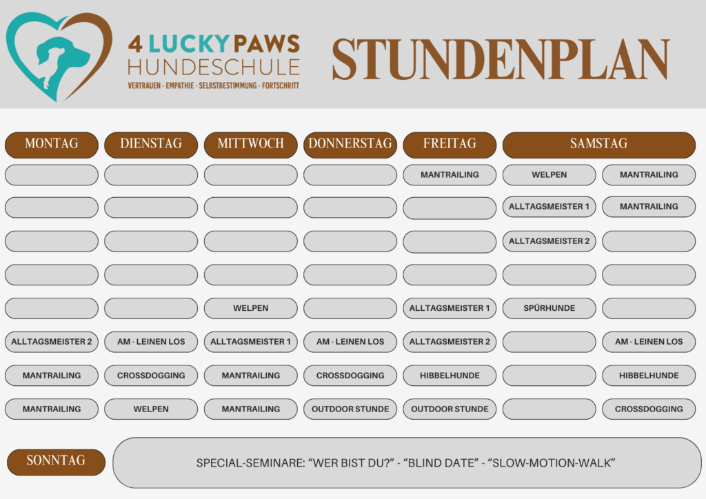 4luckypaws stundenplan